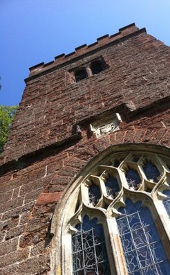 Close up image of church window
